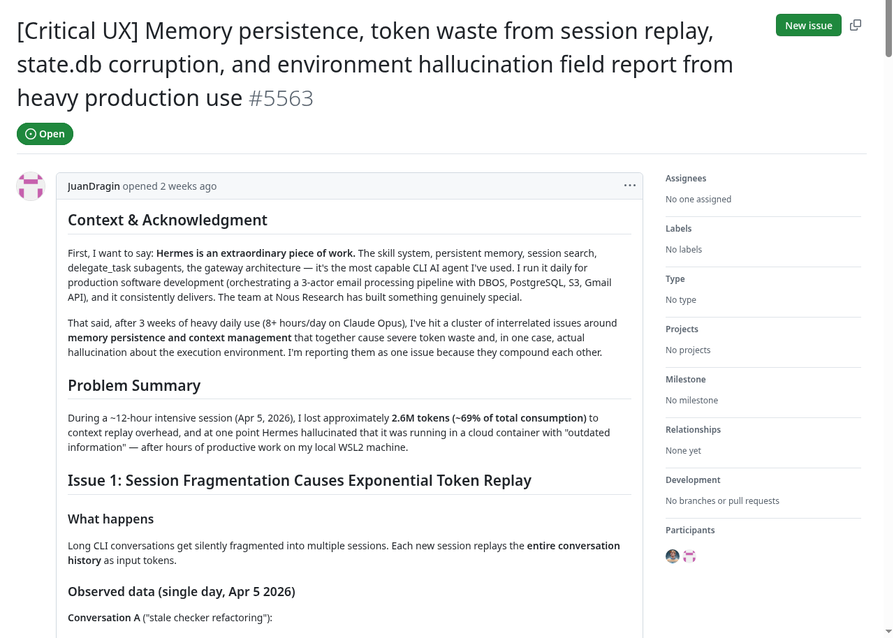 GitHub Issue #5563 Critical UX 问题