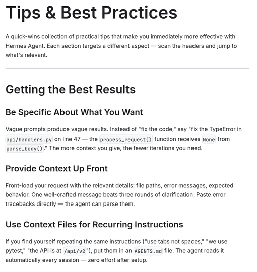 官方 Tips & Best Practices 文档